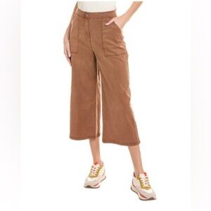 Splendid Margaret Wide Crop Pant Brown, Medium